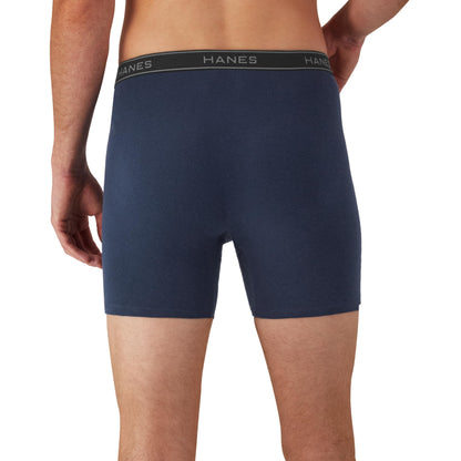 Hanes mens 4 Pack boxer briefs, Black/Grey, Small US