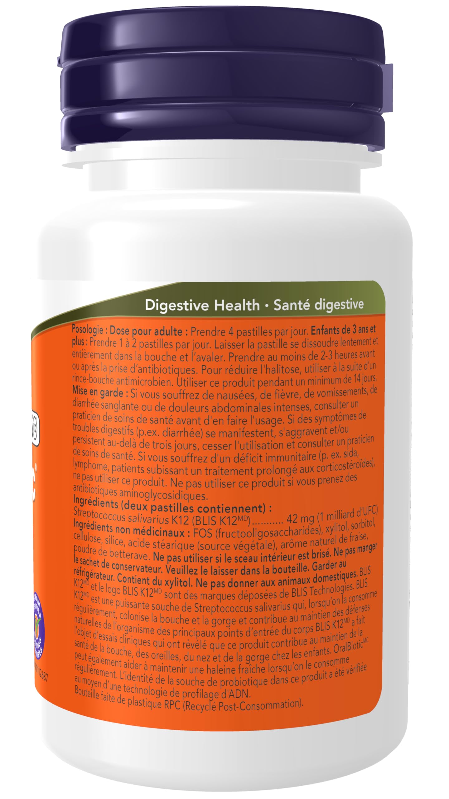 NOW Supplements, OralBiotic, Developed for Adults & Children, Strain Verified, 60 Lozenges NOW