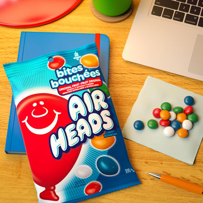 Airheads Bites, Original Fruit Candy, 200g Bag - Available at All In One Marketplace Canada