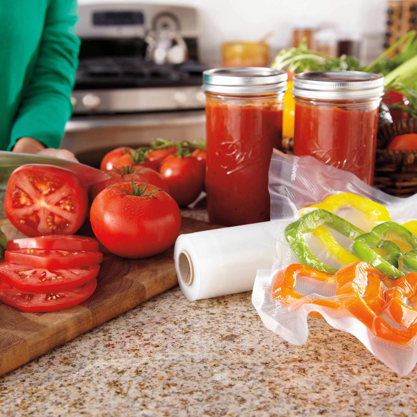 FoodSaver Vacuum Seal Rolls Variety Pack, Vacuum Sealer Rolls for Custom Length Airtight Food Storage Bags and Sous Vide, BPA-Free, 3 Rolls (11" x 16') and 2 Rolls (8" x 20') - 5 Total FOODSAVER