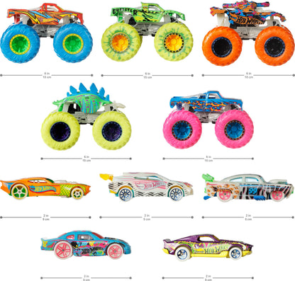 Hot Wheels Toy Monster Trucks Glow-in-the-Dark Collection