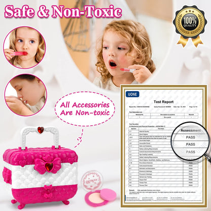 Flybay Kids Makeup Kit for Girls, Washable Girls Makeup Kit Kids Toys, Children Princess Pretend Play Make Up Set for Girl, Christmas Birthday Gifts for Girl Age 3-12 🍁 All In One Marketplace Canada