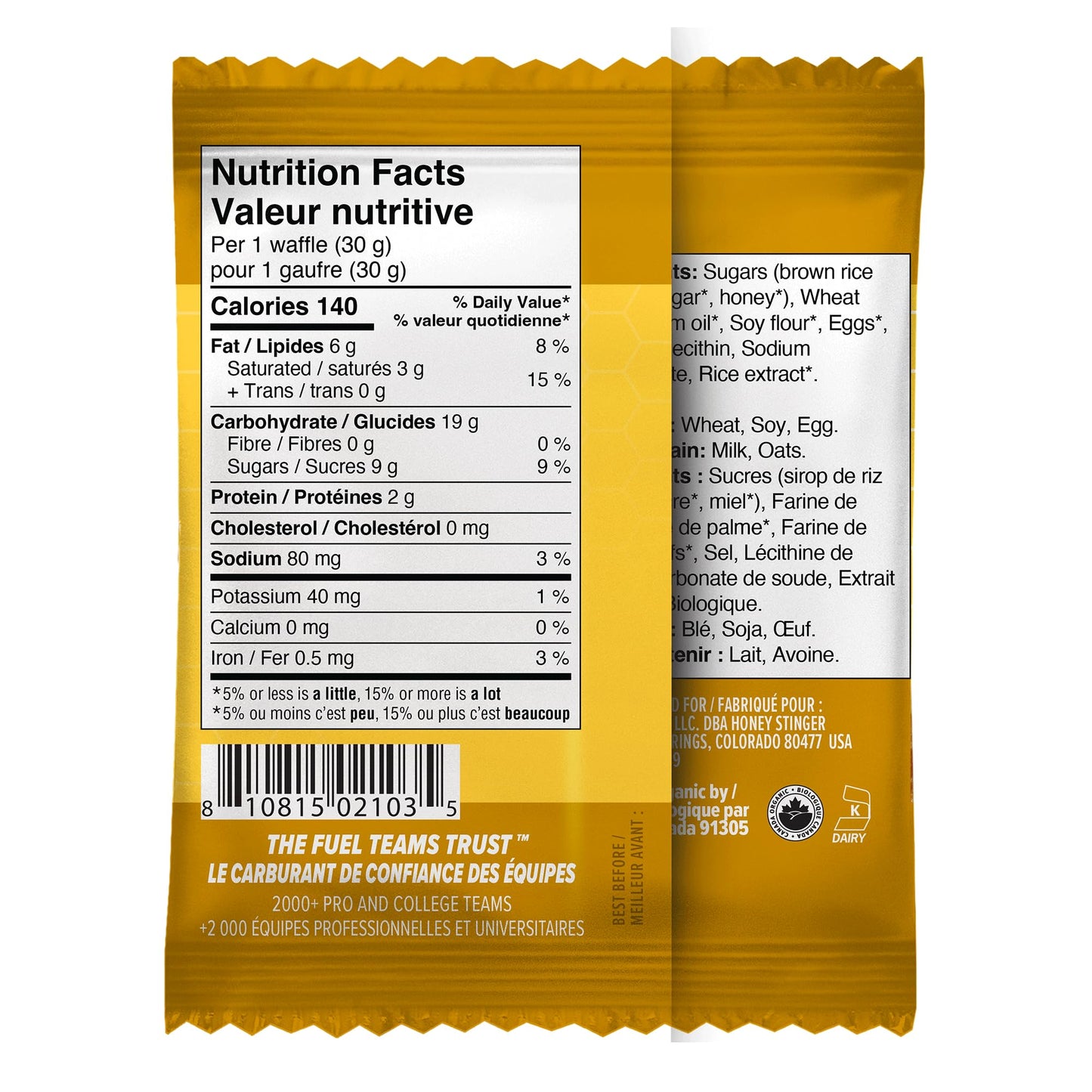 Honey Stinger Organic Honey Stroopwafel | Performance Energy Snack for Athletes | 12 Waffles, 30g