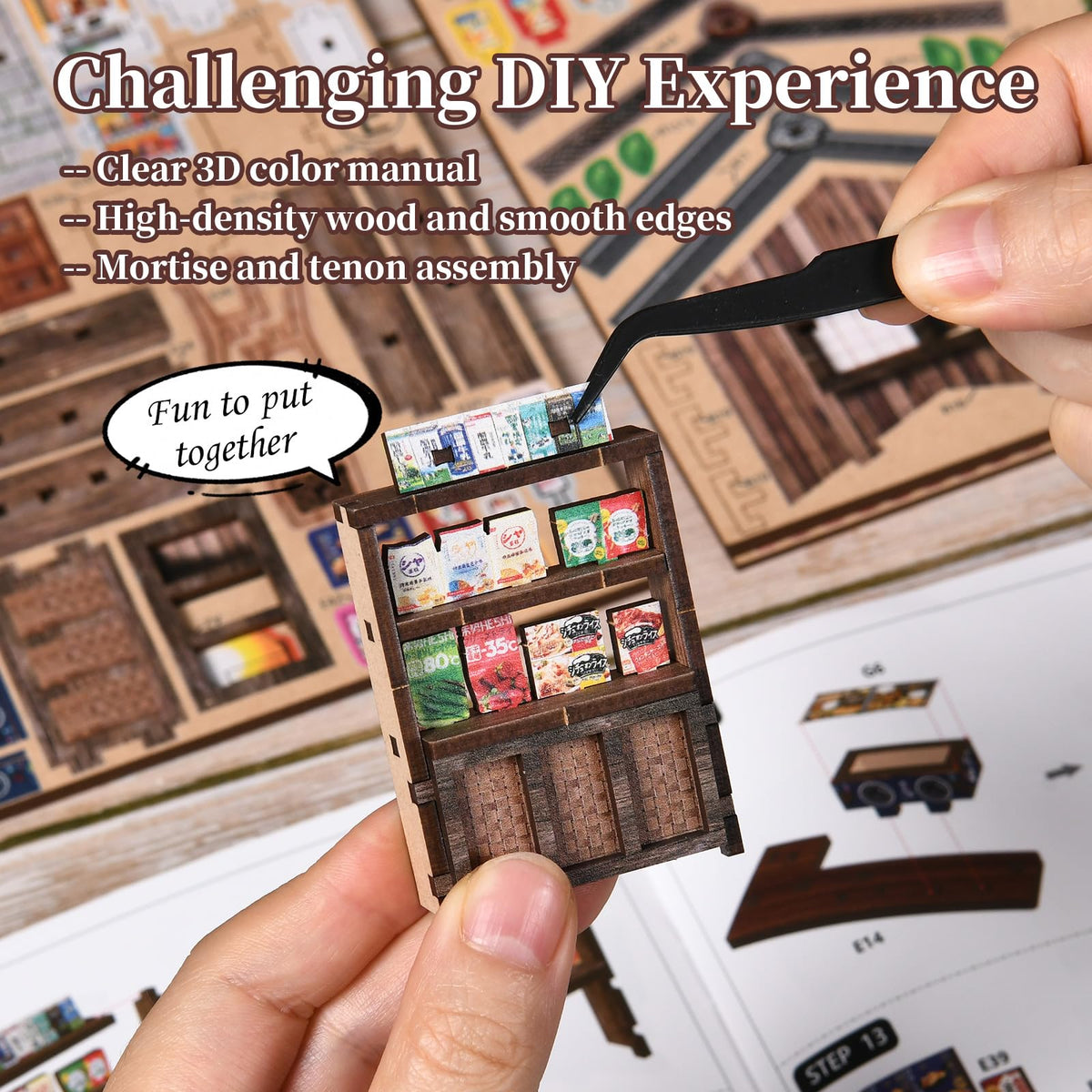 DIY Book Nook Kits for Adults Miniature House Kit with LED Lights for Teens 🍁 All In One Marketplace Canada