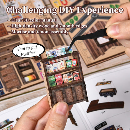 DIY Book Nook Kits for Adults Miniature House Kit with LED Lights for Teens 🍁 All In One Marketplace Canada