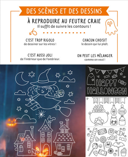 Dessiner sur les vitres - Halloween