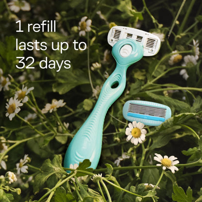 Schick Hydro Silk Sensitive Care Razors for Women | Replacement Refills for any Hydro Silk Handles | 5-Blade Refill for Women with Sensitive Skin| 4 Count Razor Refills - Available at All In One Marketplace Canada