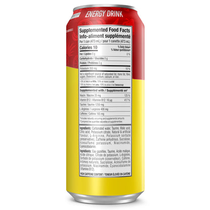 Cellucor C4 Performance Energy Drink, Hawaiian Punch Juicy Red, Carbonated Sugar Free Drink with no Artificial Colours or Dyes, 473mL, 12 count
