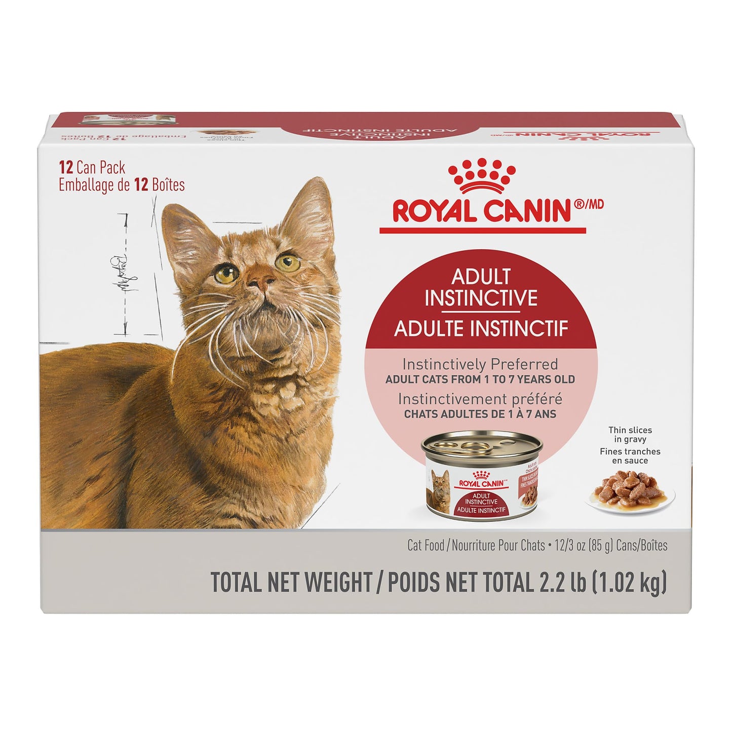 Royal Canin Adult Instinctive Thin Slices in Gravy Wet Cat Food, 3 oz can (12-Count) - Available at All In One Marketplace Canada