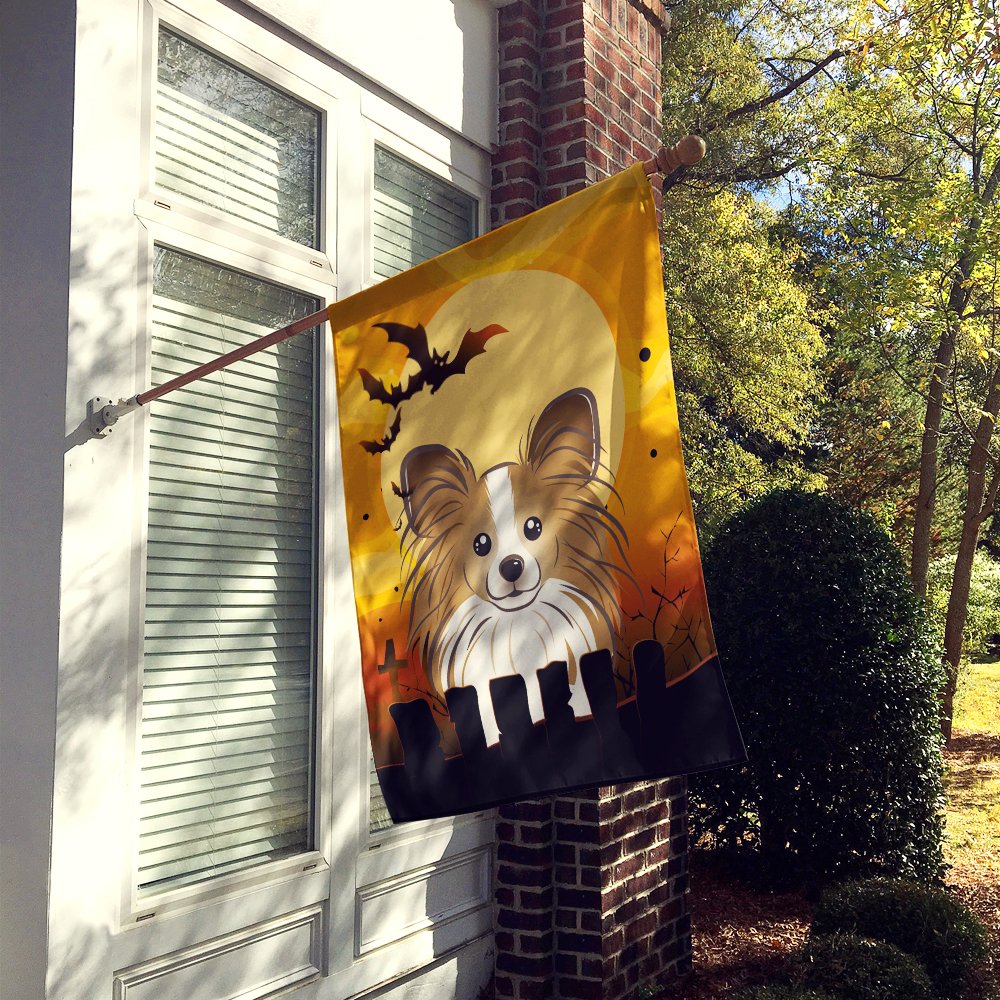 Caroline's Treasures BB1806CHF Halloween Papillon Canvas House Size Flag, Multicolor, Large