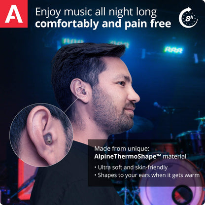 Alpine MusicSafe Pro High Fidelity Music Earplugs for Noise Reduction - 3 Interchangeable Premium Filter Sets - Professional Musician Hearing Protection - Hypoallergenic Reusable Soft Invisible Plugs Alpine