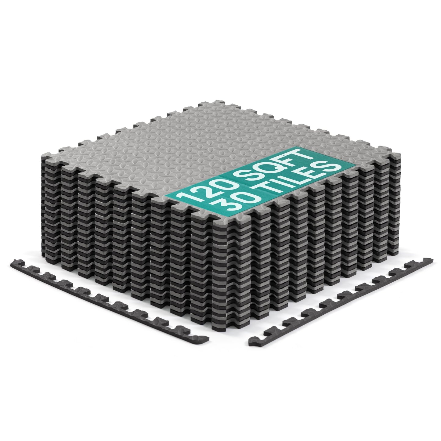 Yes4All EVA Interlocking Foam Floor Tiles, 11.15 m², Black Yes4All