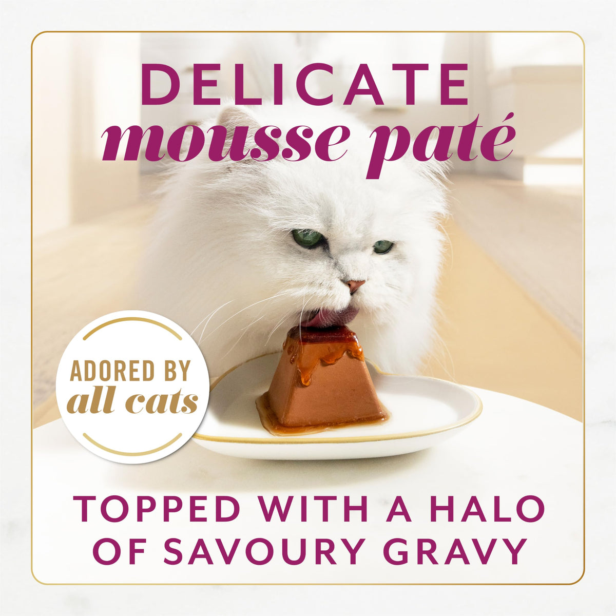 Fancy Feast Gems Wet Cat Food, Mousse Pâté with Beef 57g (2 Pack x 8)
