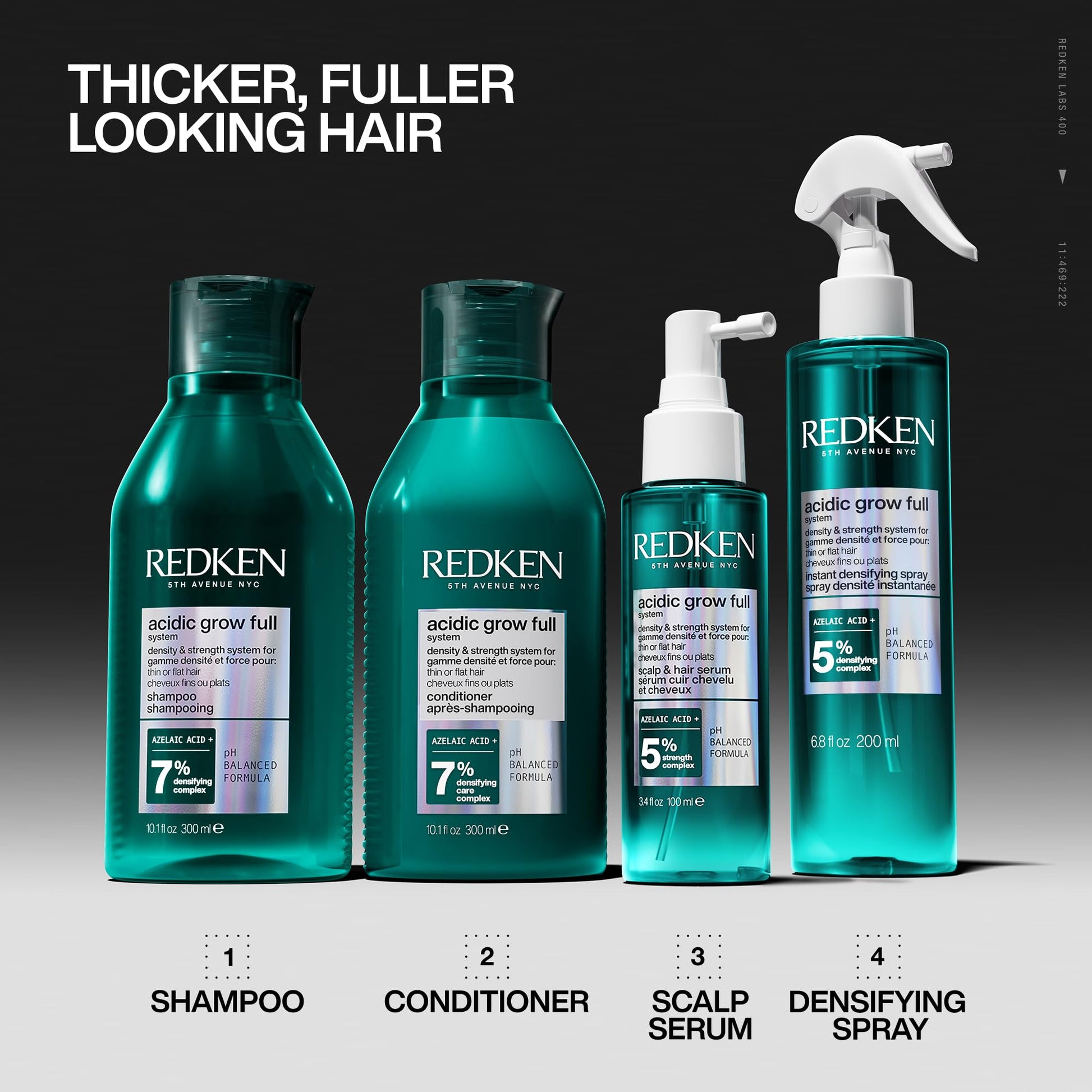 Redken Acidic Grow Full Densifying Conditioner, for Thinning Hair, With Azelaic Acid, Lightweight Scalp & Hair Conditioner - Available at All In One Marketplace Canada