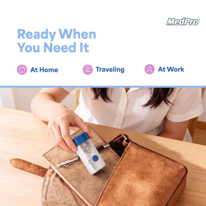 MedPro Sonair Portable Mesh Nebulizer for Adults & Kids, Rechargeable