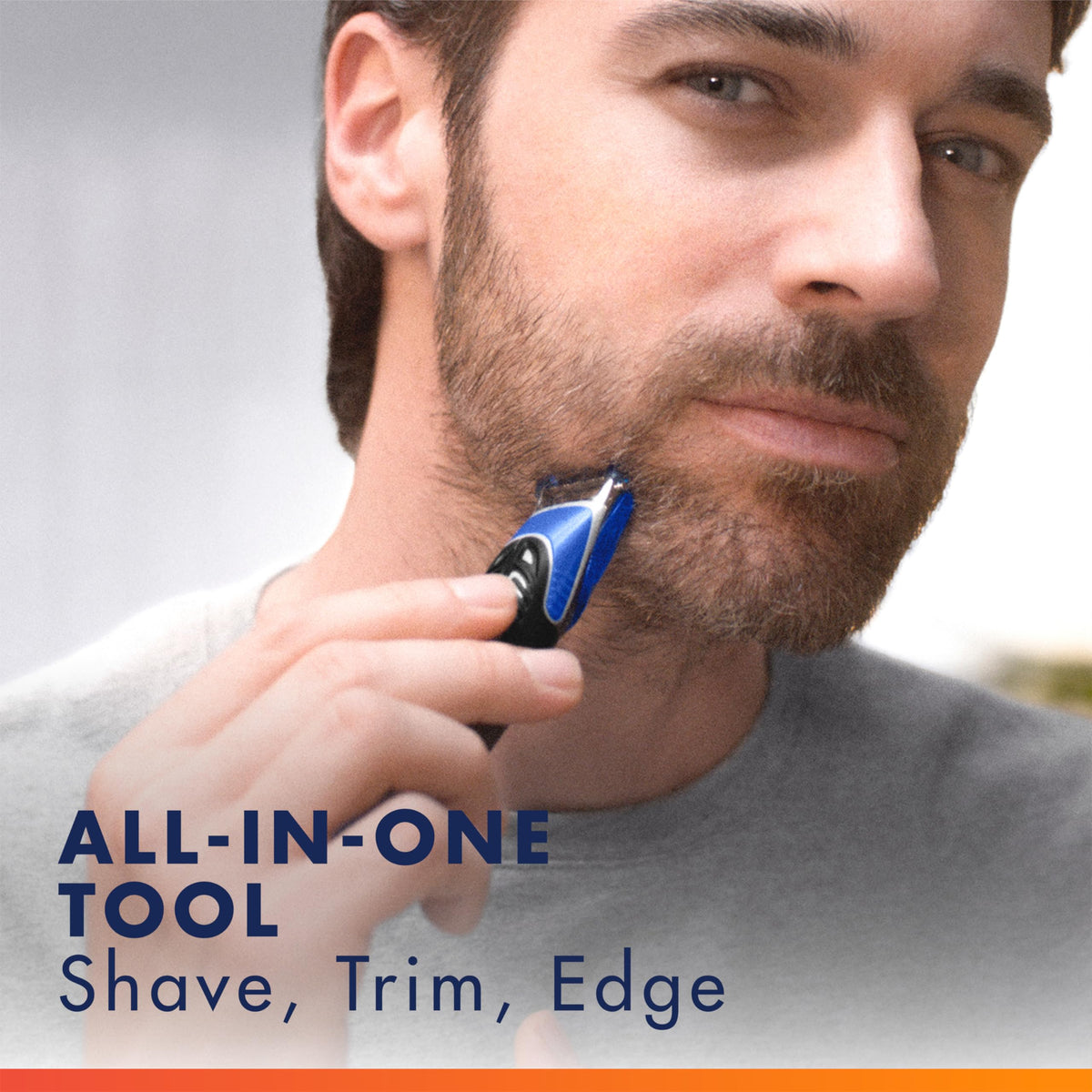 Gillette Fusion5 Styler Facial Hair Trimmer for Men, All-in-One Shave, Trim, and Edge, 1 Gillette Trimmer for Men’s Grooming, with 3 Comb Attachments