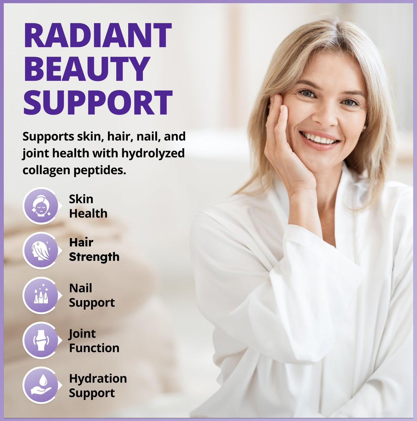 CanPrev Collagen Beauty Liquid, 500ml 50-Day Supply - Skin Smoothness & Elasticity in 28 Days - Free from Dairy, GMO and Gluten - Features Verisol Bioactive Collagen Peptides for Radiance and Support - Available at All In One Marketplace Canada
