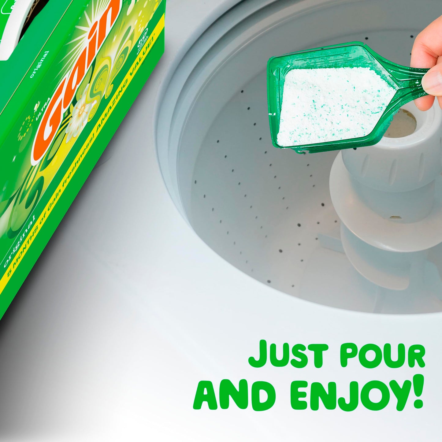 Gain Powder Laundry Detergent, Original Scent, 133 Loads, 3.4 KG GAIN