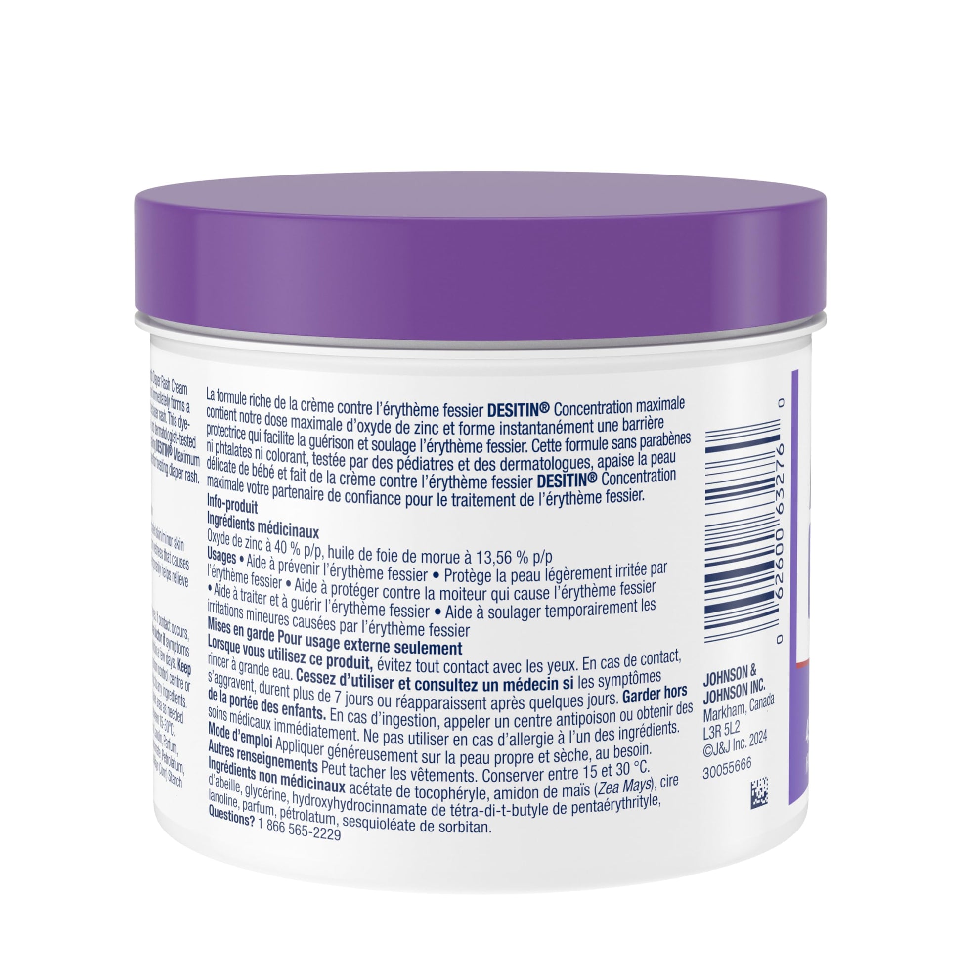 Desitin Maximum Strength Diaper Rash Cream, 40% Zinc Oxide Cream, for Immediate Relief, Dermatologist and Pediatrician Tested, Helps Heal, 454g