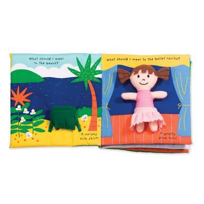 Melissa & Doug Soft Activity Baby Book - What Should I Wear?Sensory Toys for Toddlers, Travel Toys for Toddlers, Dress Up Doll for Babies and Melissa & Doug