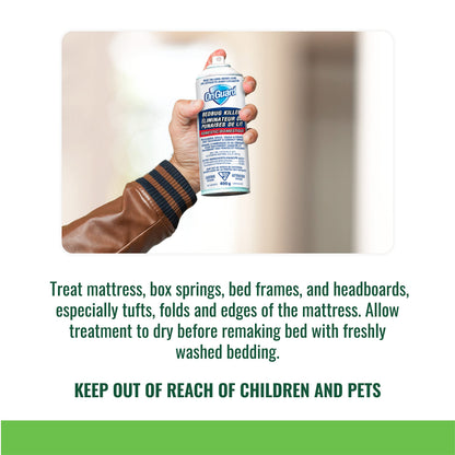 OnGuard Bedbug Killer Aerosol Spray Can 400g | Bed Bug, Flea and Tick Killer | Pressurized Space, Crack and Crevice, Spot Treatment and Contact Spray | Ready to Use - Available at All In One Marketplace Canada