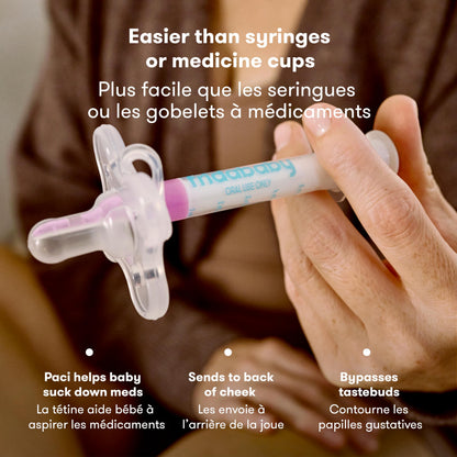 Frida Baby Medicine Pacifier, Medi Frida Baby Medicine Syringe & Accu-Dose Pacifier, Baby Medicine Dispenser for Mess & Fuss Free Use