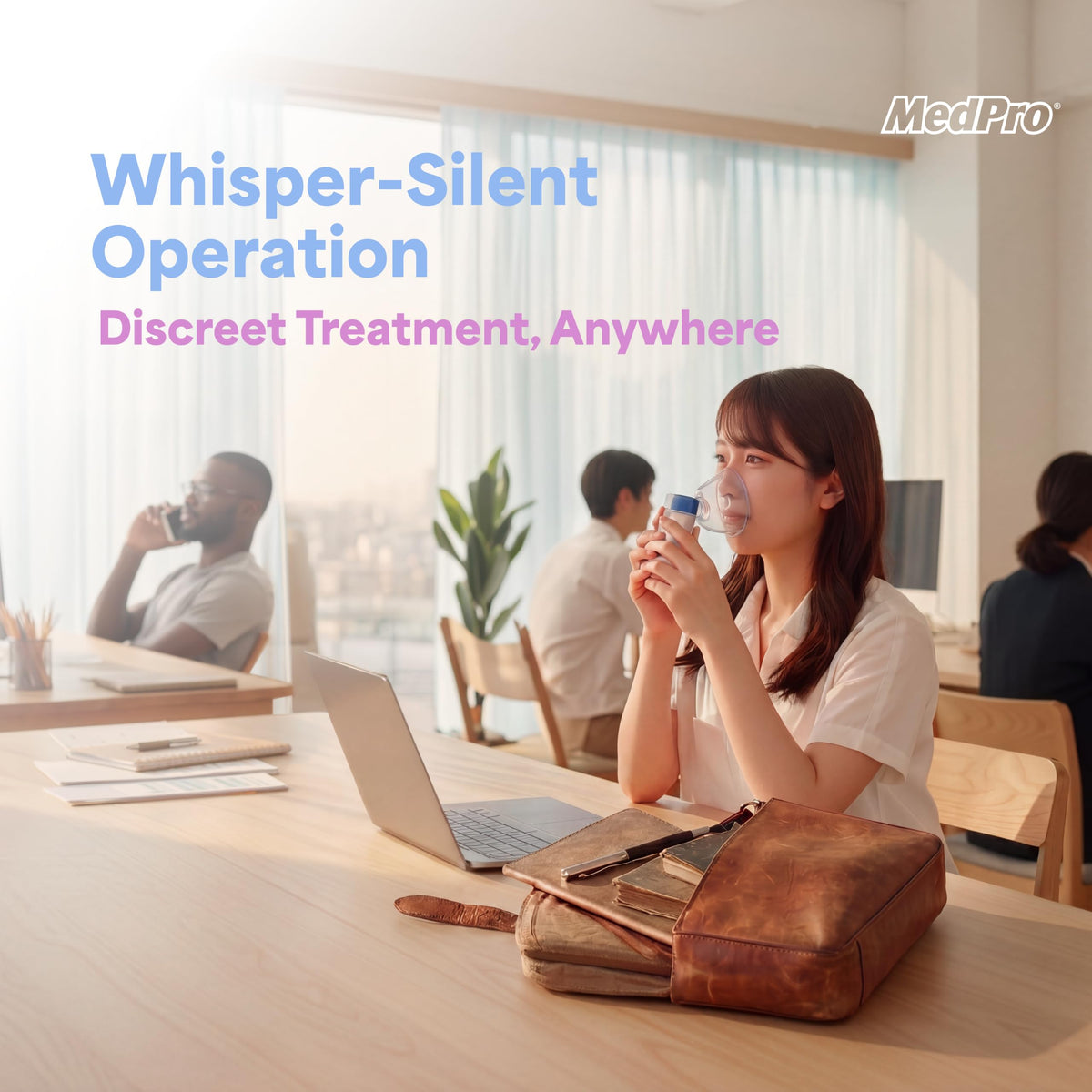 MedPro Sonair Portable Mesh Nebulizer for Adults & Kids, Rechargeable