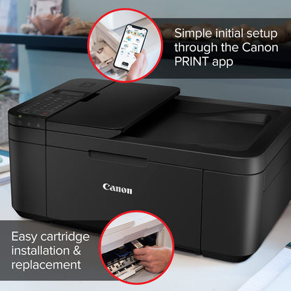Canon PIXMA TR4720 - All-in-One Wireless Printer for Home Use, Print, Copy, Scan, and Built-in Fax, with Auto Document Feeder, Mobile Printing, Black