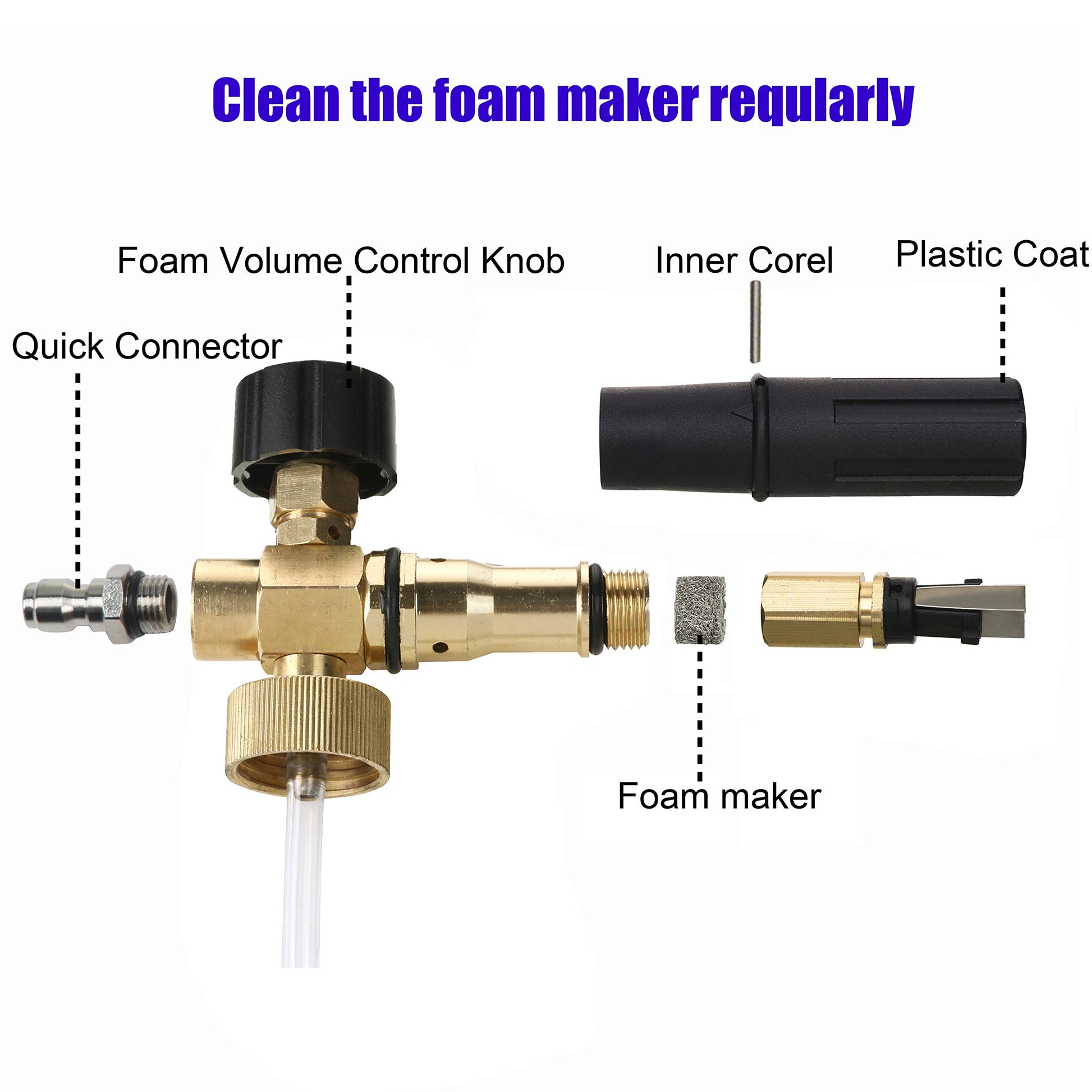 Tool Daily Foam Cannon with 1/4’’ Quick Connector, 1 Liter, 5 Pressure Washer Nozzle Tips - Available at All In One Marketplace Canada