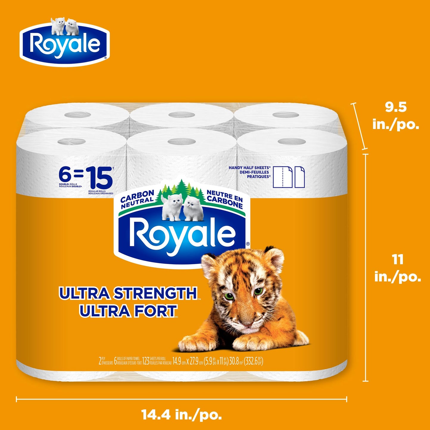 Royale Ultra Strength Paper Towel, 12 Equal 30 Rolls, 123 Sheets per Roll