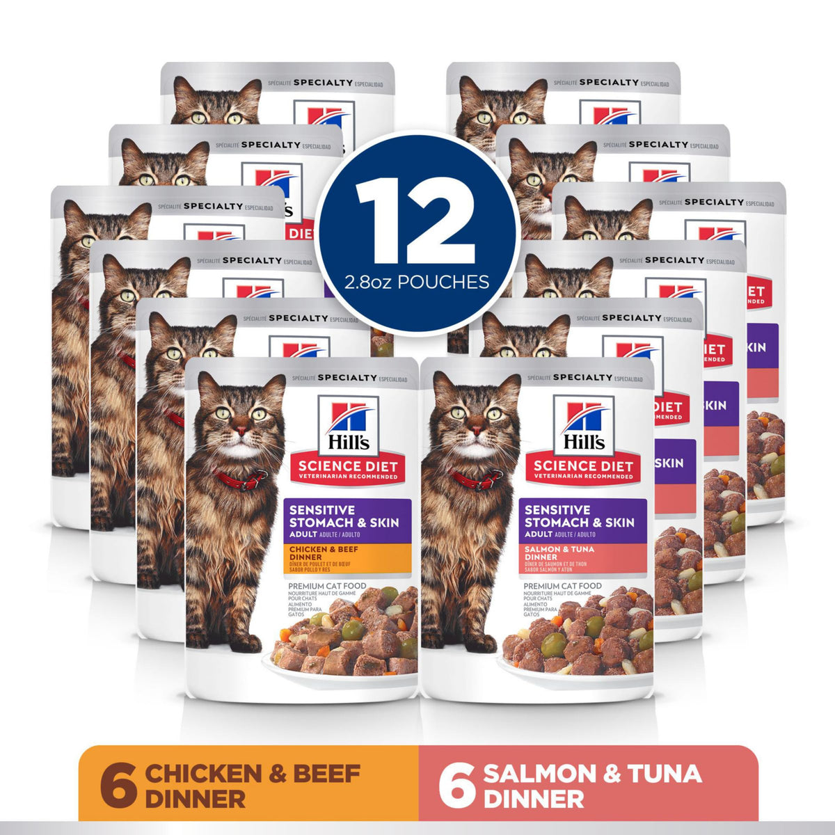 Hill's Science Diet, Sensitive Stomach & Skin, Adult, Wet Cat Food