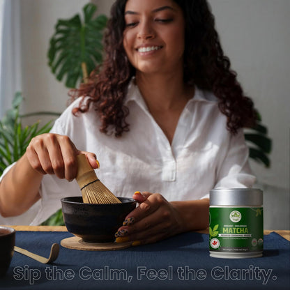Organic Matcha Green Tea Powder – Ceremonial Grade – 50g Tin | Premium Japanese Green Tea | Smooth & Vibrant | Superfood for Lattes, Smoothies & Baking