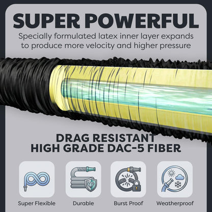 XHOSE PRO Expandable Garden Hose 100ft Water Hose with Brass Fittings, Flexible, Expanding and Retractable, Lightweight 100 Ft Hose, Tuyau Arrosage - 2026 Model