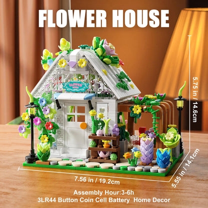 TYCOLE Flower House Building Set with LED Lights for Girls 8-12 (719Pcs) 🍁 All In One Marketplace Canada