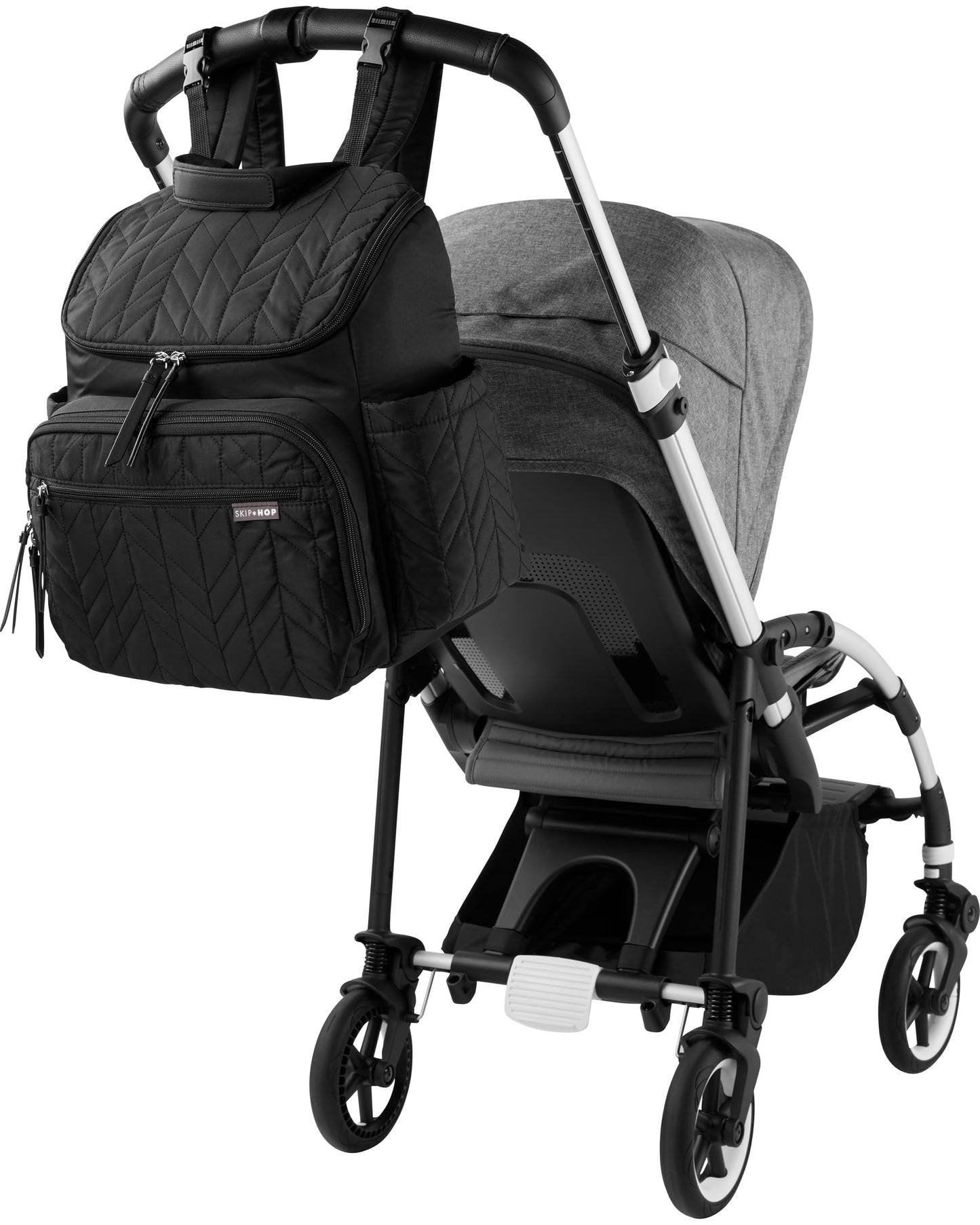 Skip Hop Diaper Bag Backpack: Forma, Multi-Function Baby Travel Bag with Changing Pad & Stroller Attachment, Black 🍁 All In One Marketplace Canada
