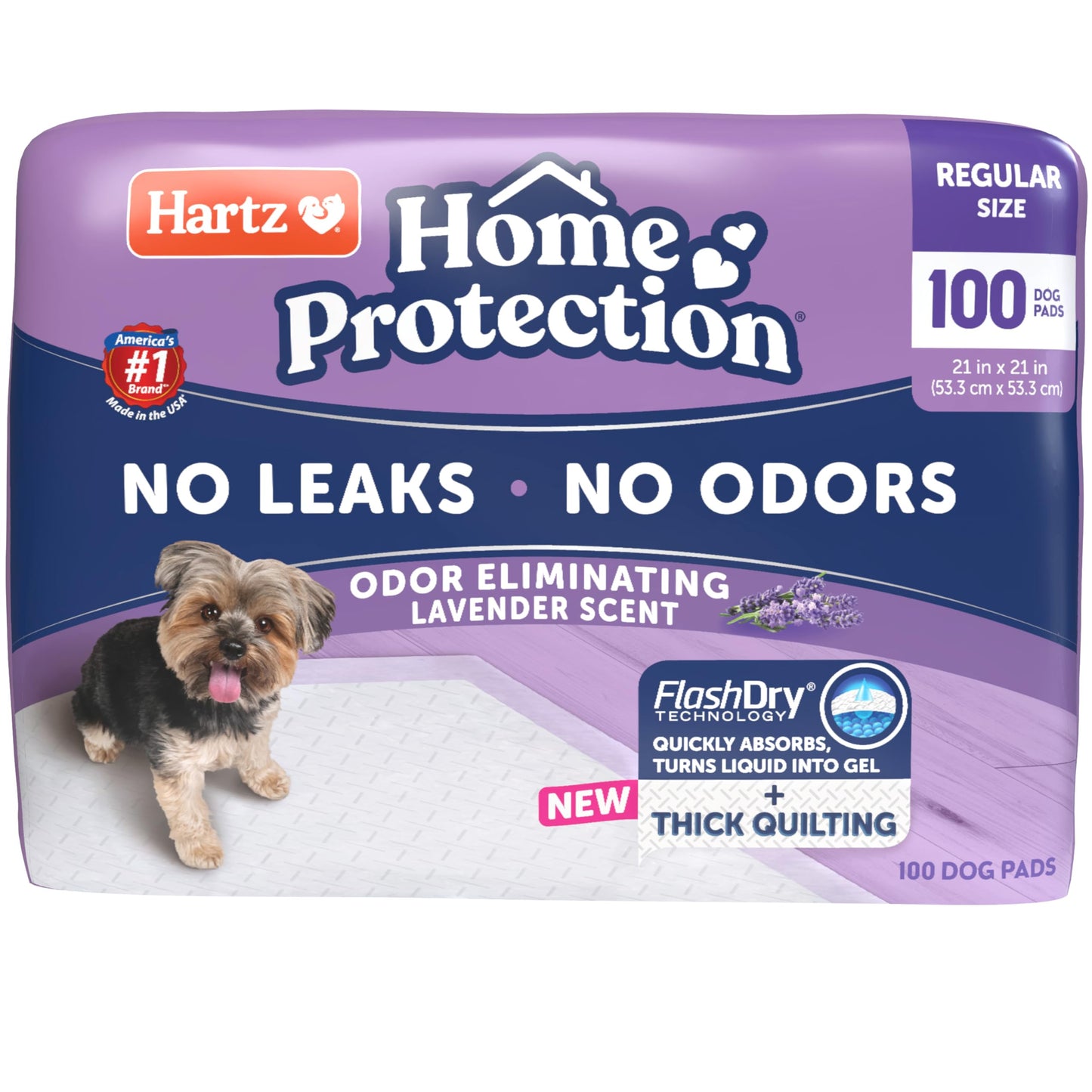Hartz Home Protection Lavender Scented Dog Pads, 100 Count, Super Absorbent & Won't Leak, Odor Eliminating 🍁 All In One Marketplace Canada