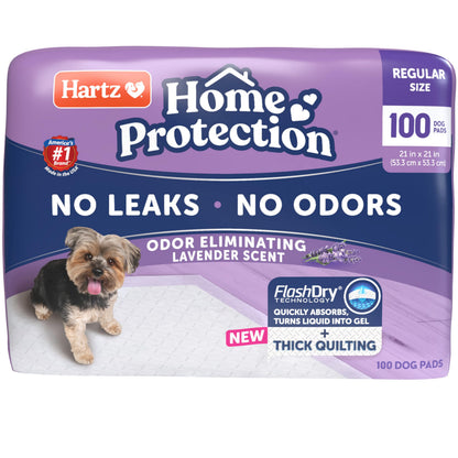Hartz Home Protection Lavender Scented Dog Pads, 100 Count, Super Absorbent & Won't Leak, Odor Eliminating 🍁 All In One Marketplace Canada