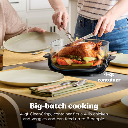 Ninja Crispi Portable Glass Air Fryer Cooking System – 4-Qt & 6-Cup CleanCrisp Containers, Nontoxic, Leak-Proof, Dishwasher Safe – Air Fry, Bake, Max Crisp, Recrisp FN101CSD (Canadian Version) 🍁 All In One Marketplace Canada
