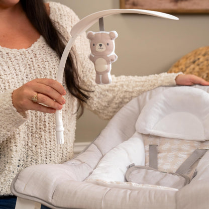 Ingenuity Keep Cozy 3-in-1 Grow with Me Vibrating Baby Bouncer Seat & Infant to Toddler Rocker, Vibrations & Toy Bar, 0-30 Months Up to 40 lbs - Linden 🍁 All In One Marketplace Canada