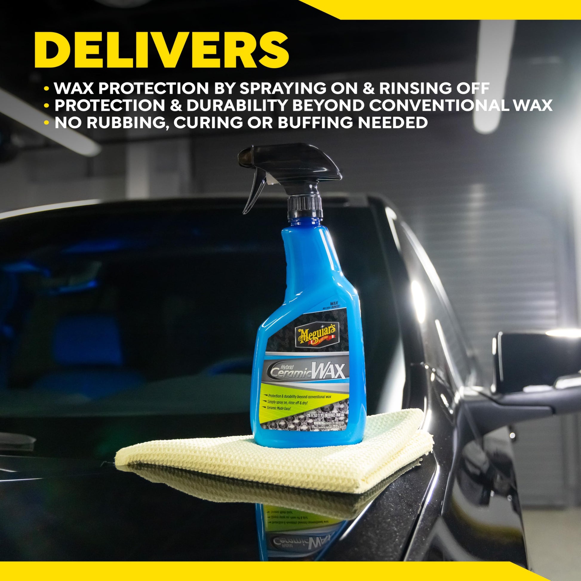 Meguiar's Hybrid Ceramic Wax - Easy to Use Ceramic Wax Protection, 768mL - G190526C