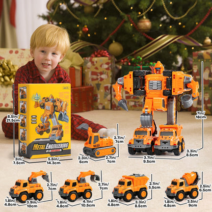 Fajiabao Robot Toy for Boys 4-6, 5-in-1 Construction Vehicle Set 🍁 All In One Marketplace Canada