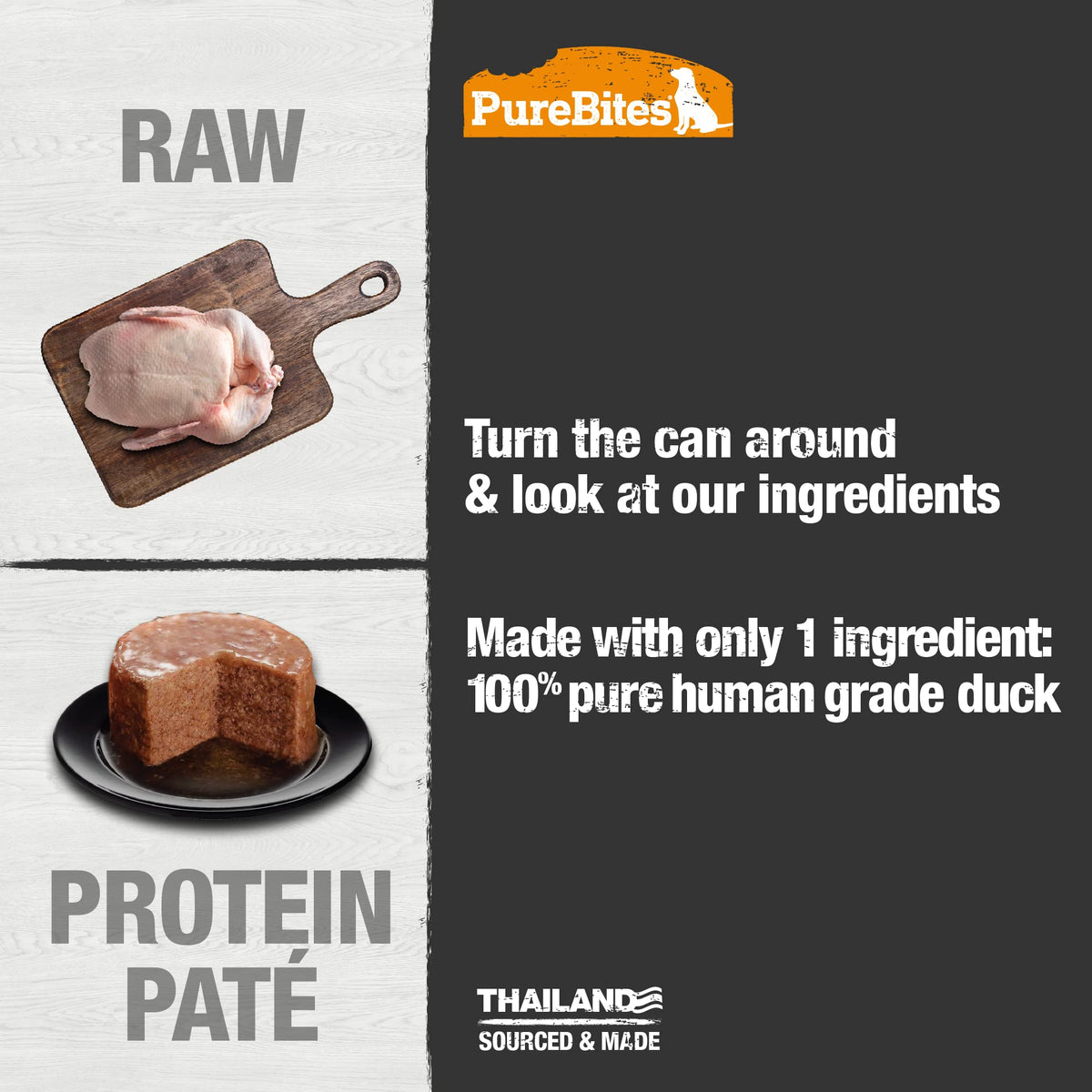 PureBites Duck Pate for Dogs, 71 g, Case of 12