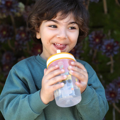 Zak Designs Silly Goose-Harvest Kelso 15oz Leak-Proof Toddler Cups, 2-Pack