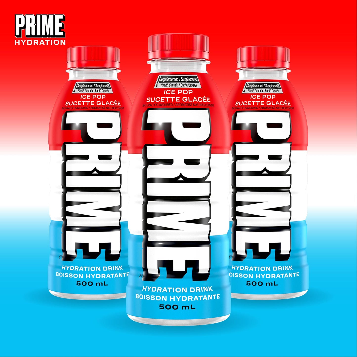 Prime Hydration Drink Ice Pop 12x500ml PRIME HYDRATION