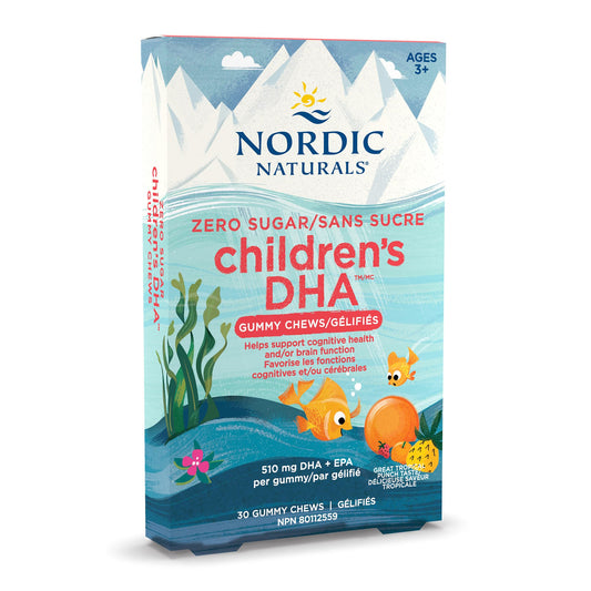 Nordic Naturals Children's DHA Gummies - Chewable Tropical Fruit Gummies Provide Daily Dose of Omega-3s DHA and EPA for Kids, 30 Count - Available at All In One Marketplace Canada
