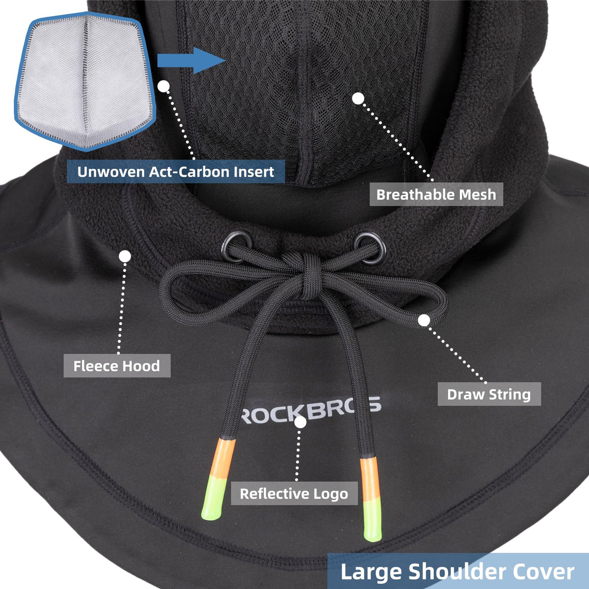 ROCKBROS Ski Mask Thermal Fleece Balaclava for Cold Weather Winter Black 🍁 All In One Marketplace Canada
