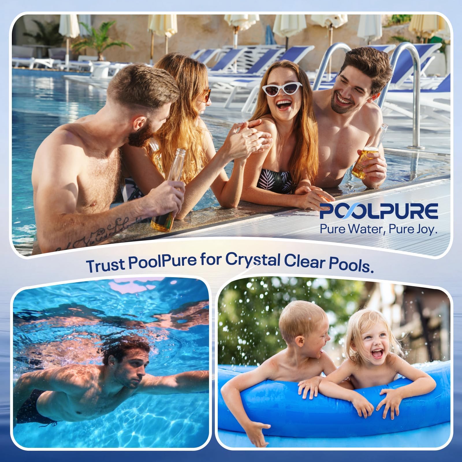 POOLPURE PLFPRB25-IN Hot Tub Filter Replace Unicel C-4326, Guardian 413-106, Filbur FC-2375, FC-2370, 3005845, 17-2327, 100586, 33521, 25392, 817-2500, 5X13 Drop in Spa Filter 2 Pack