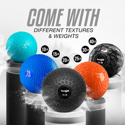 Yes4All 10 lbs Slam Ball for Strength and Cross Training – Medicine Ball (Black) 🍁 All In One Marketplace Canada