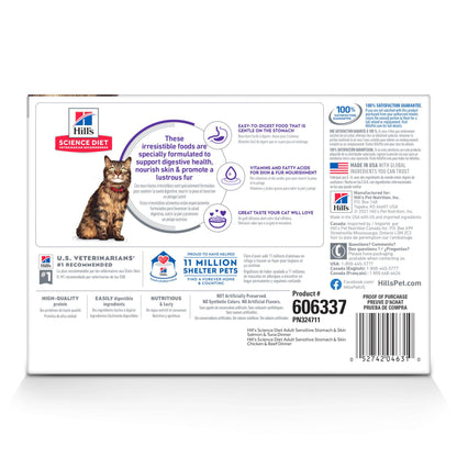 Hill's Science Diet, Sensitive Stomach & Skin, Adult, Wet Cat Food