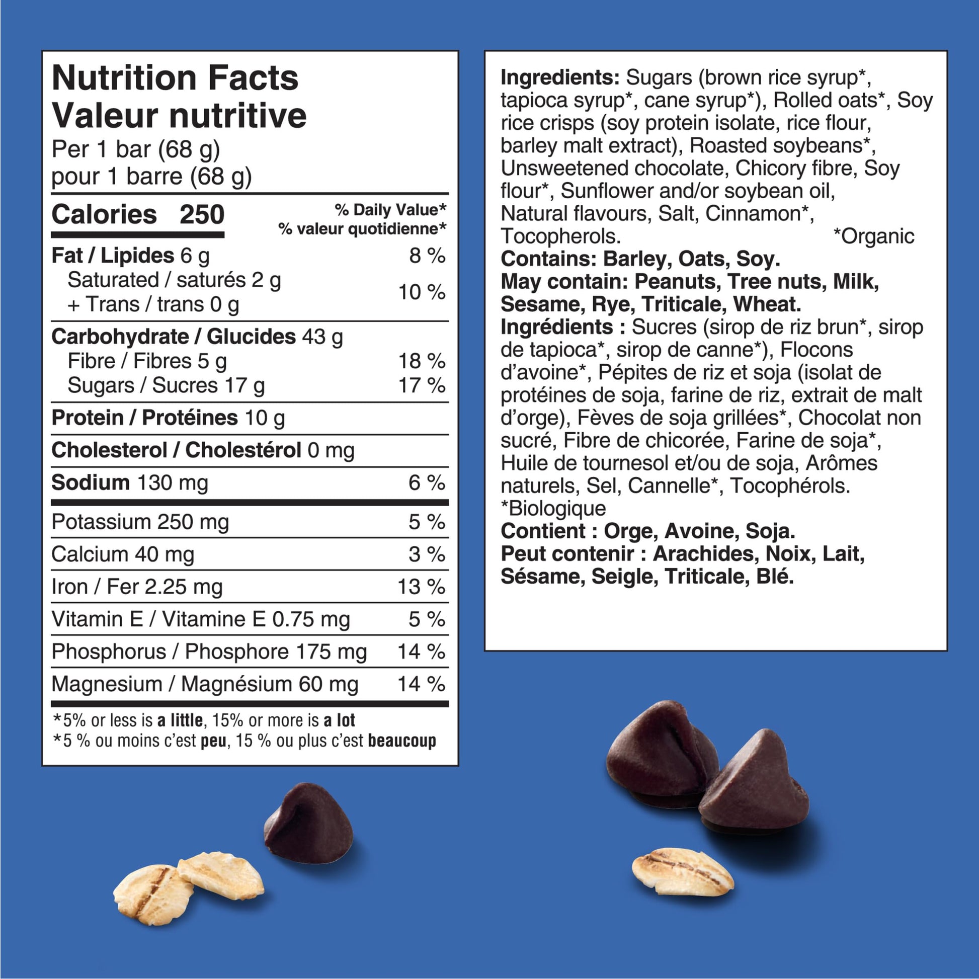 CLIF BAR Chocolate Chip Energy Bars - High Protein, 70% Organic, 15-Count Pack (1.02 kg)